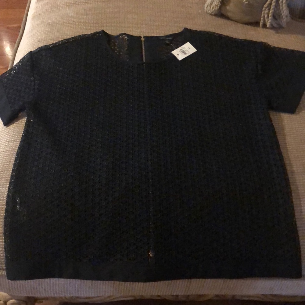 NWT Ann Taylor black lace top
